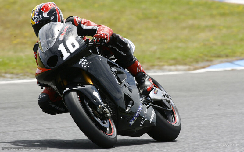 motorcycle racer on track