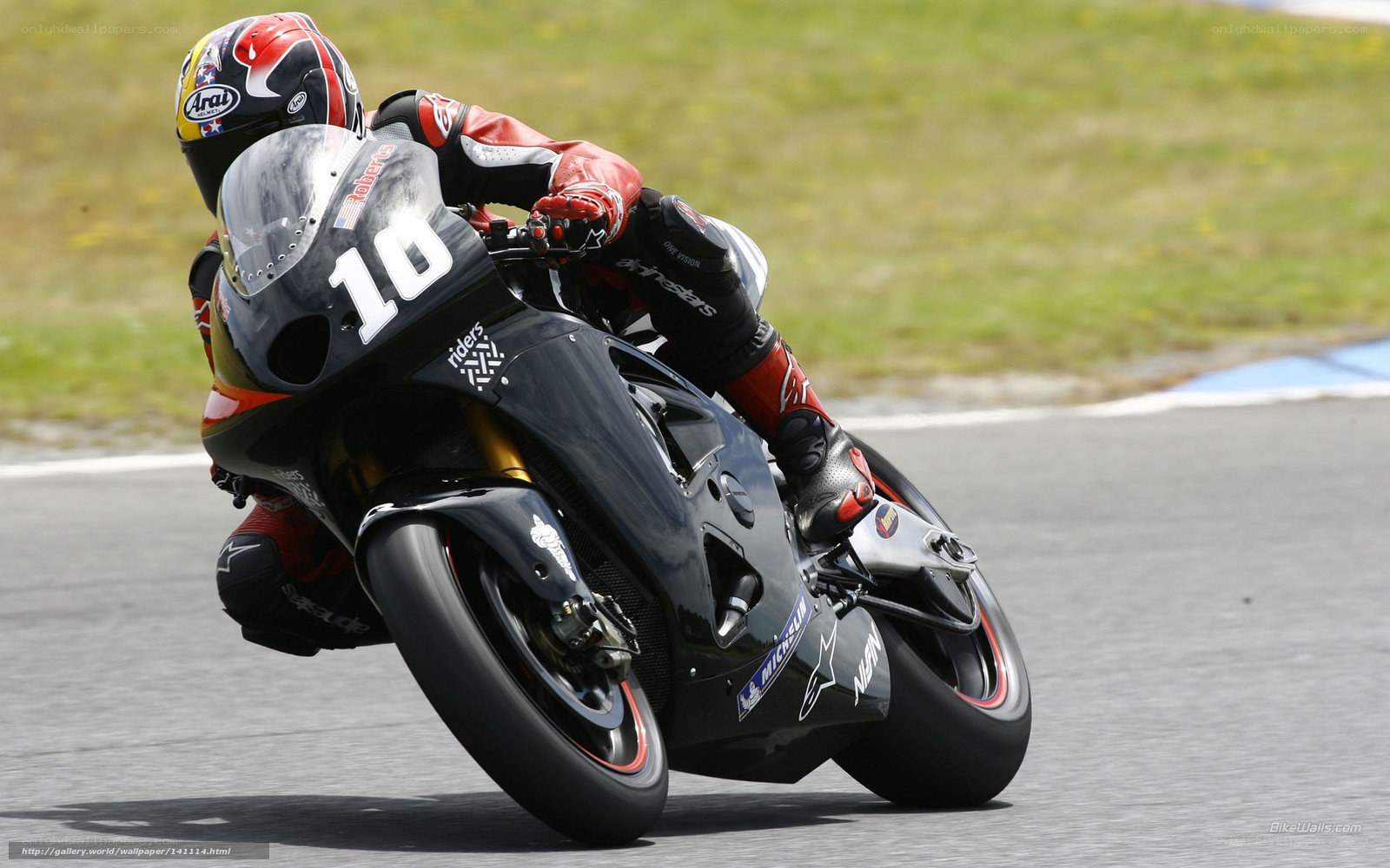motorcycle racer on track