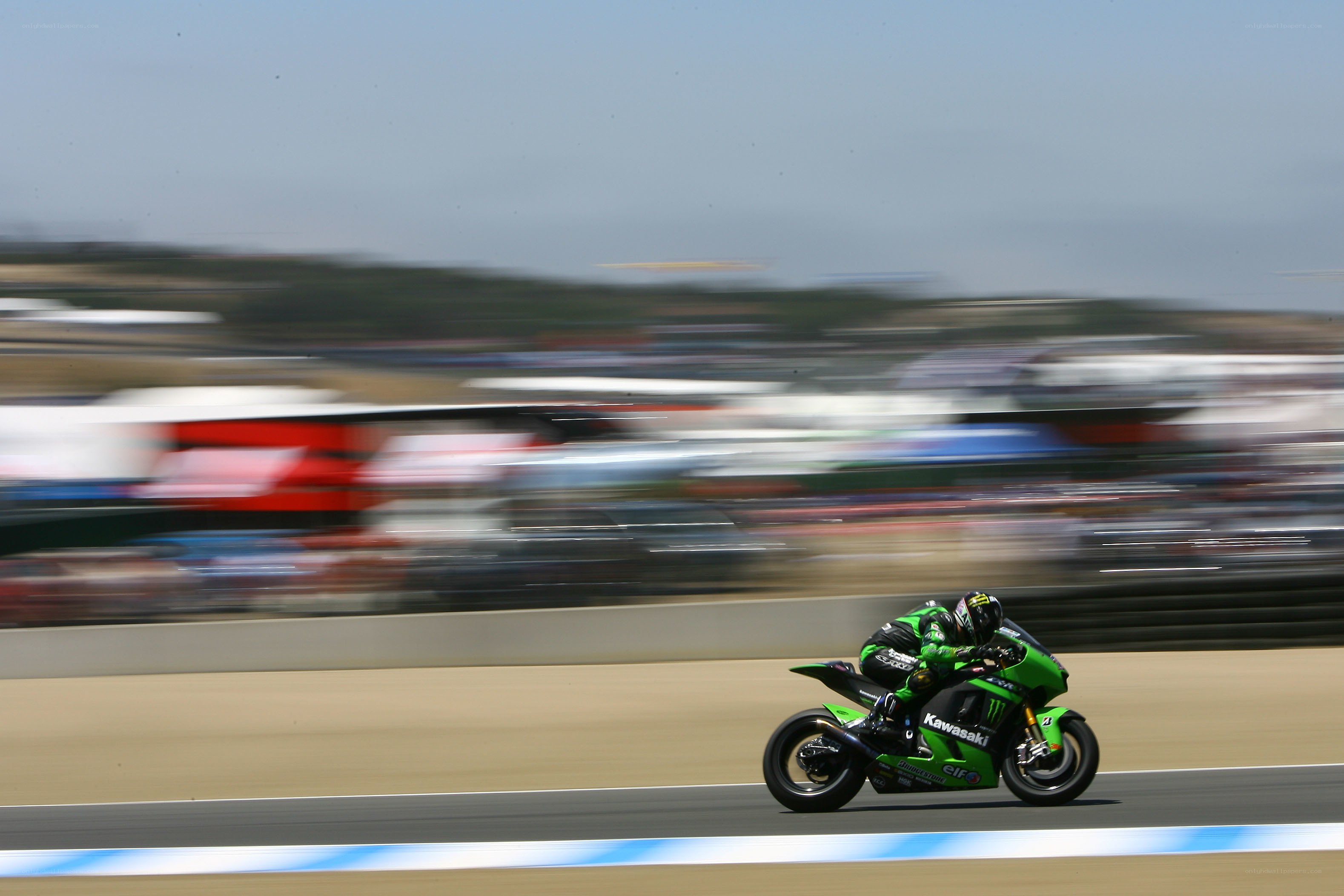 Motorcycle racer on track