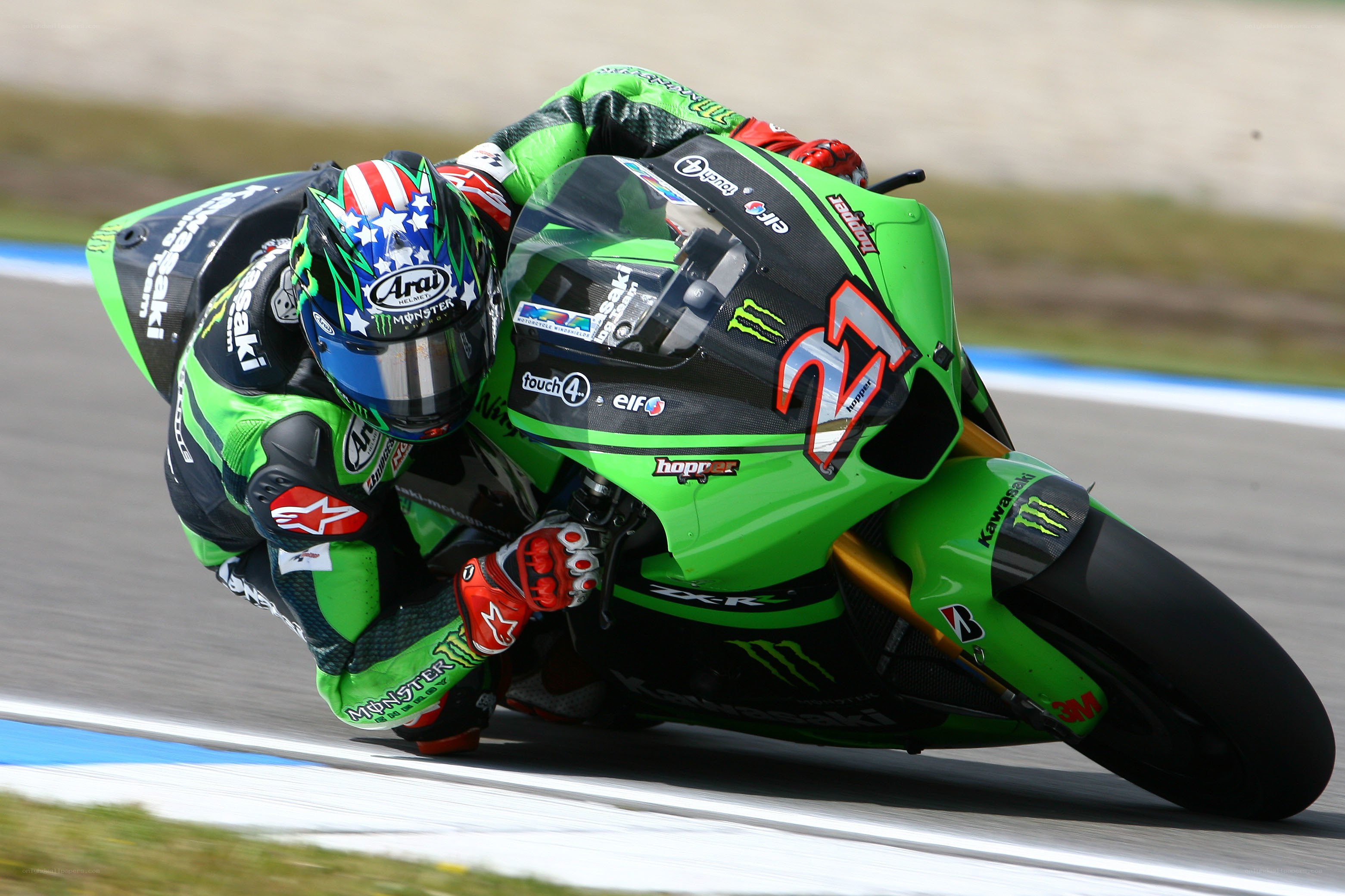 motorcycle racer on track