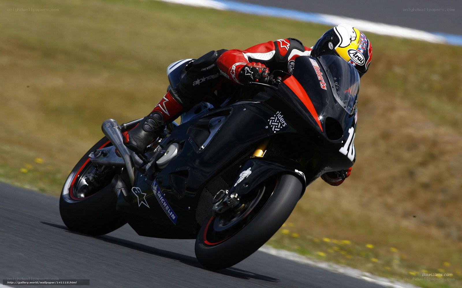 motorcycle racer on track