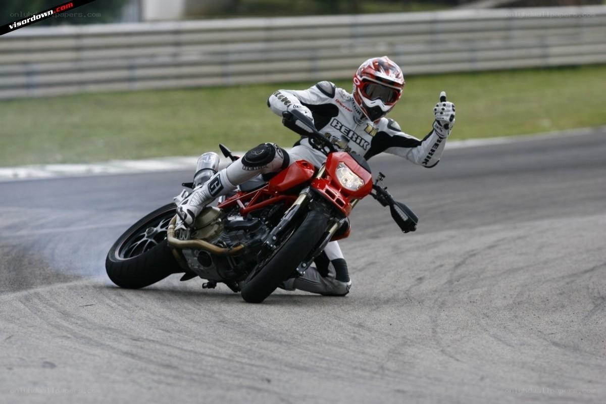 motorcycle racer on track