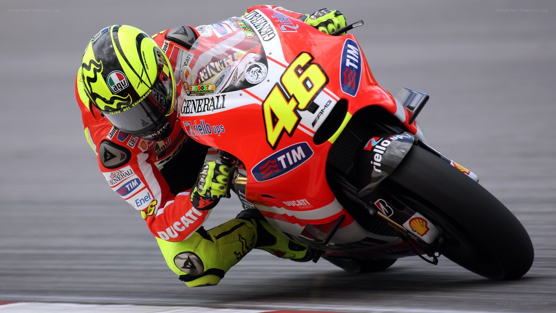 motorcycle racer on track