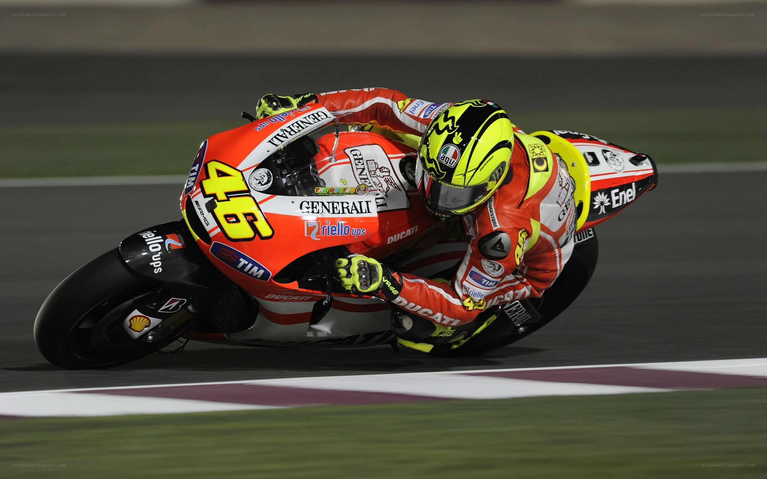 motorcycle racer on track