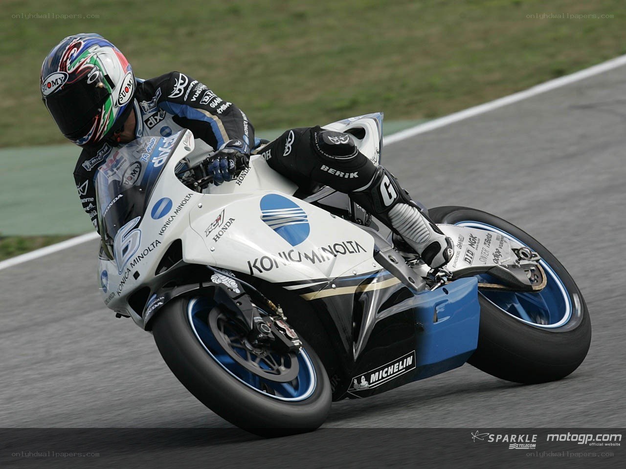 motorcycle racer on track