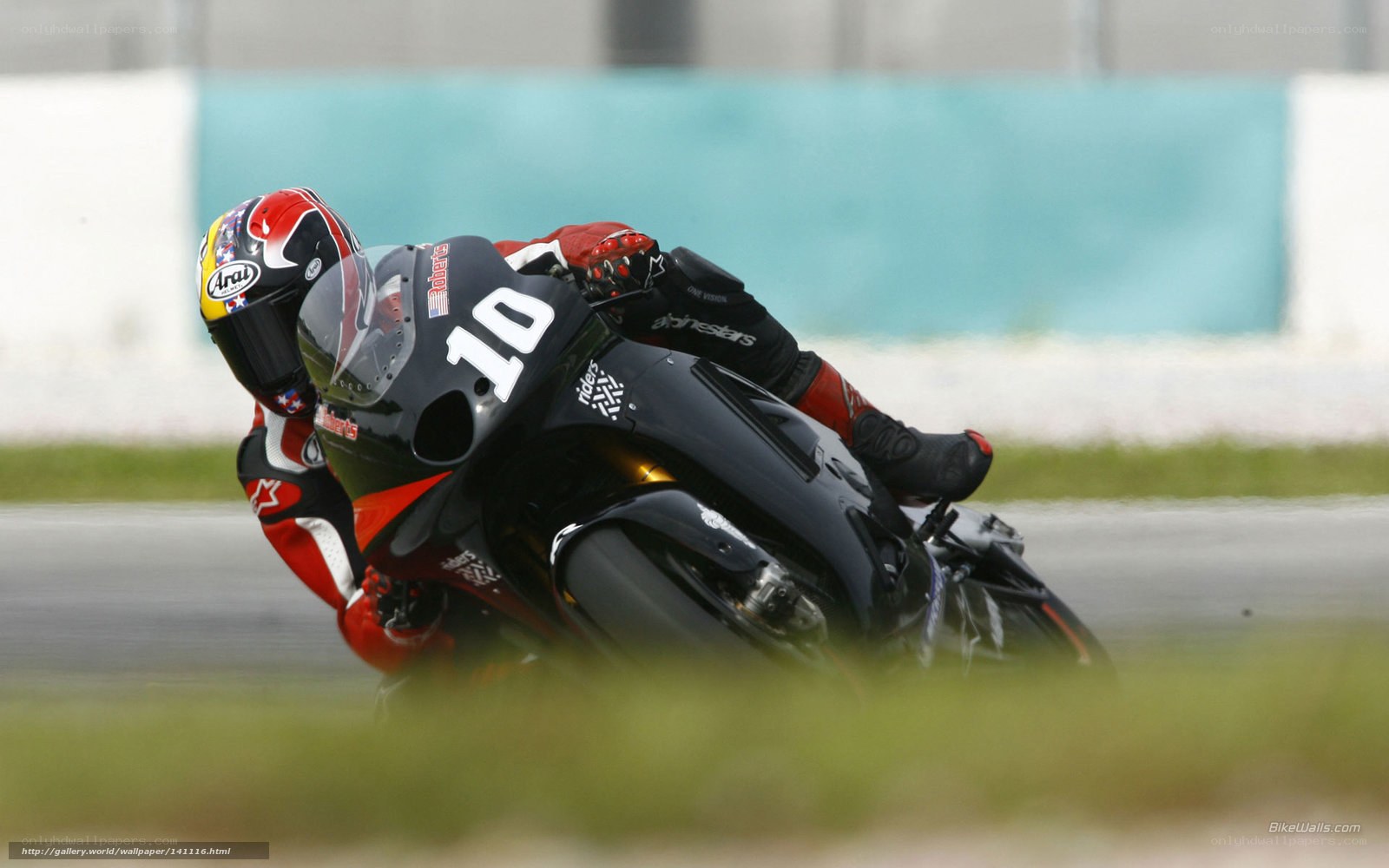 motorcycle racer on track