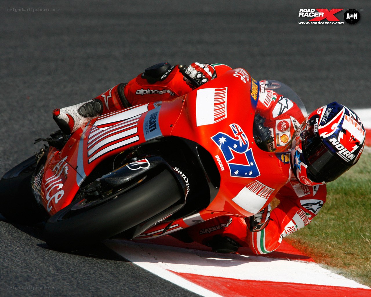 motorcycle racer on track