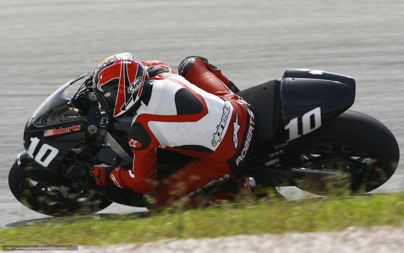 motorcycle racer on track