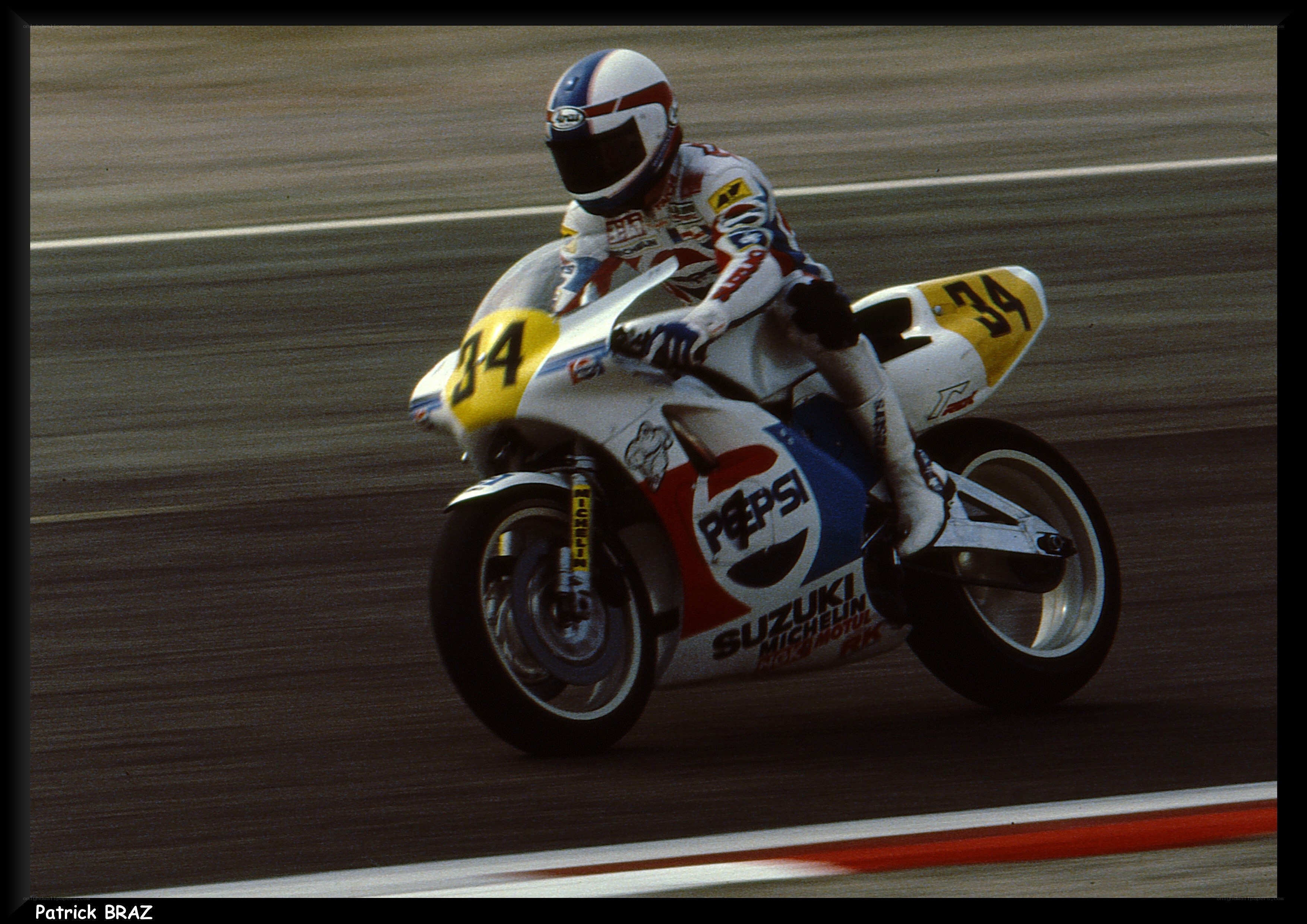 motorcycle racer on track