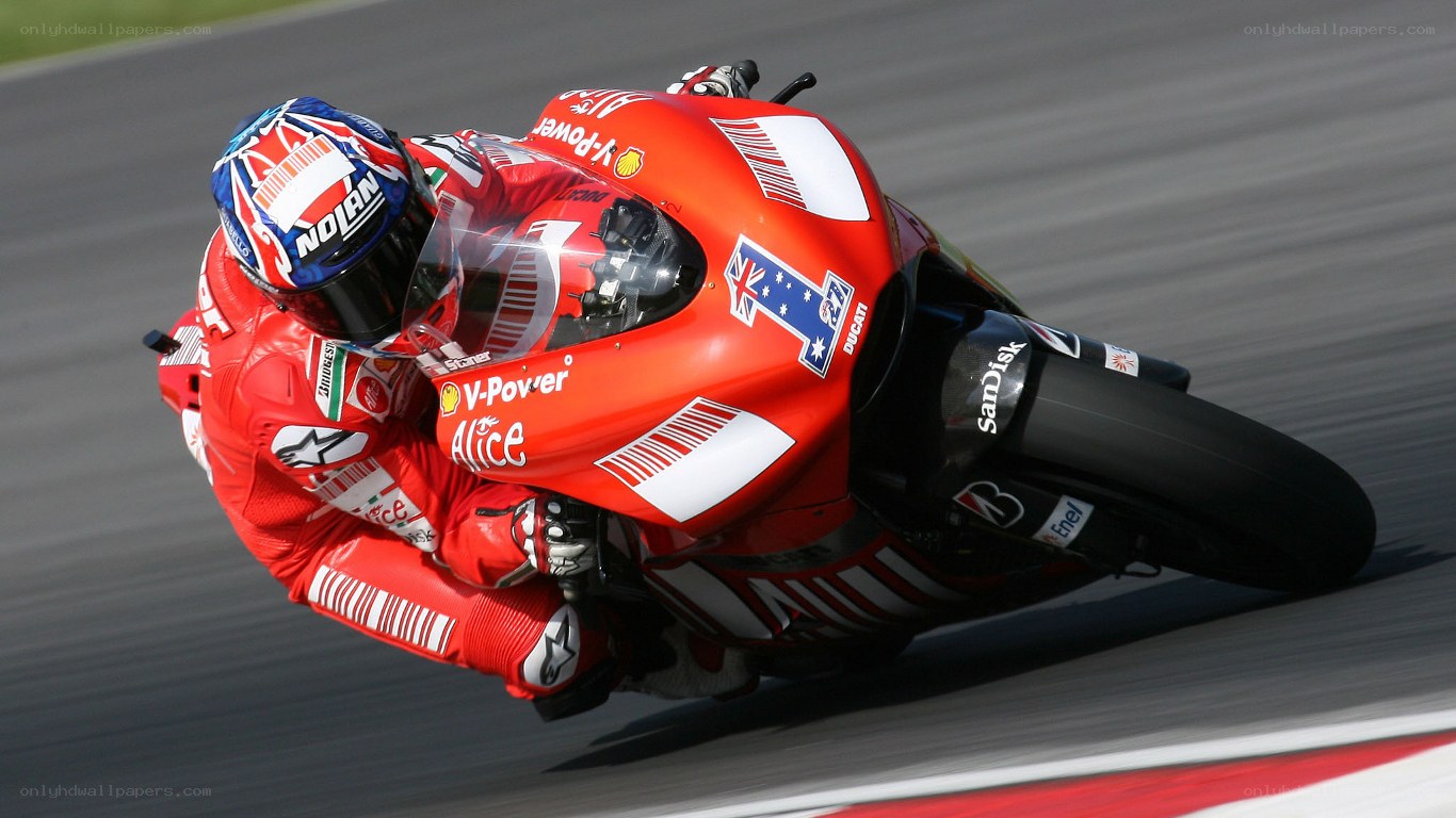 motorcycle racer on track