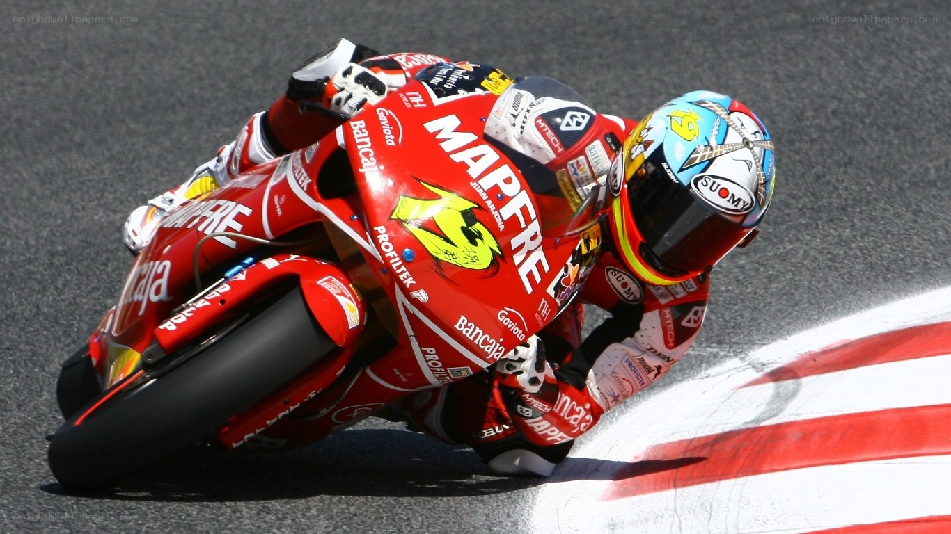 motorcycle racer on track
