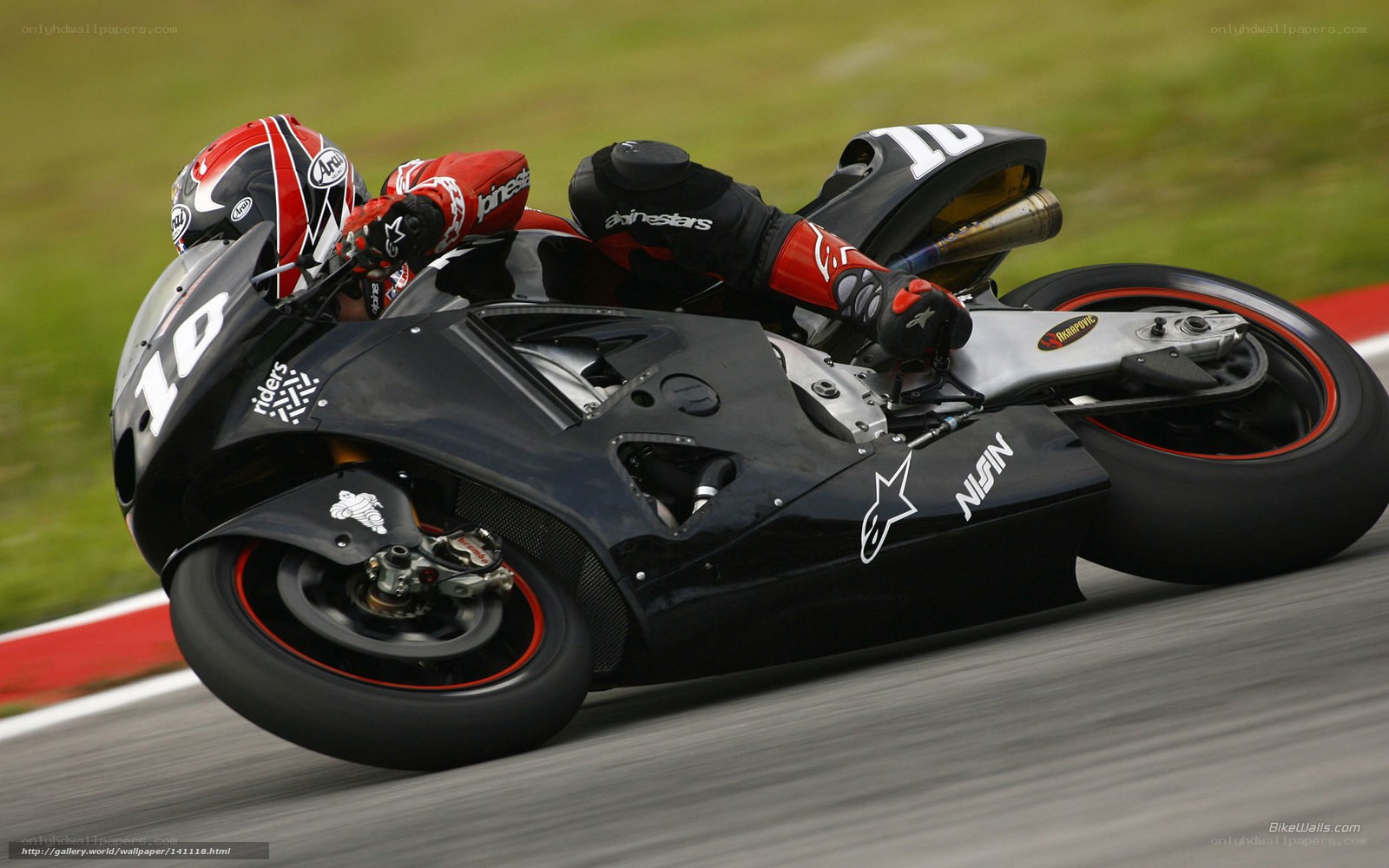 motorcycle racer on track