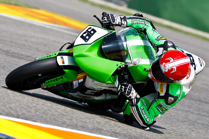 motorcycle racer on track