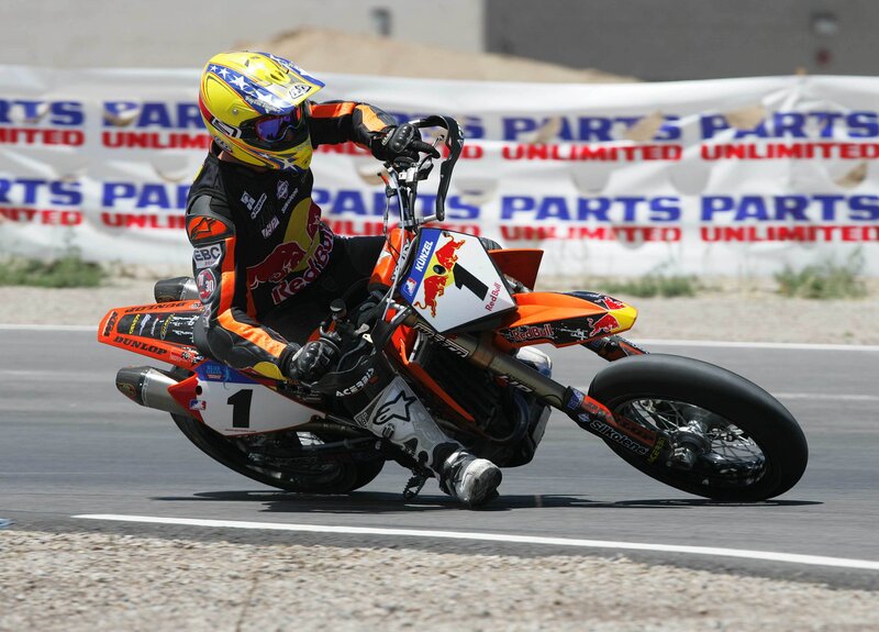 motorcycle racer on track