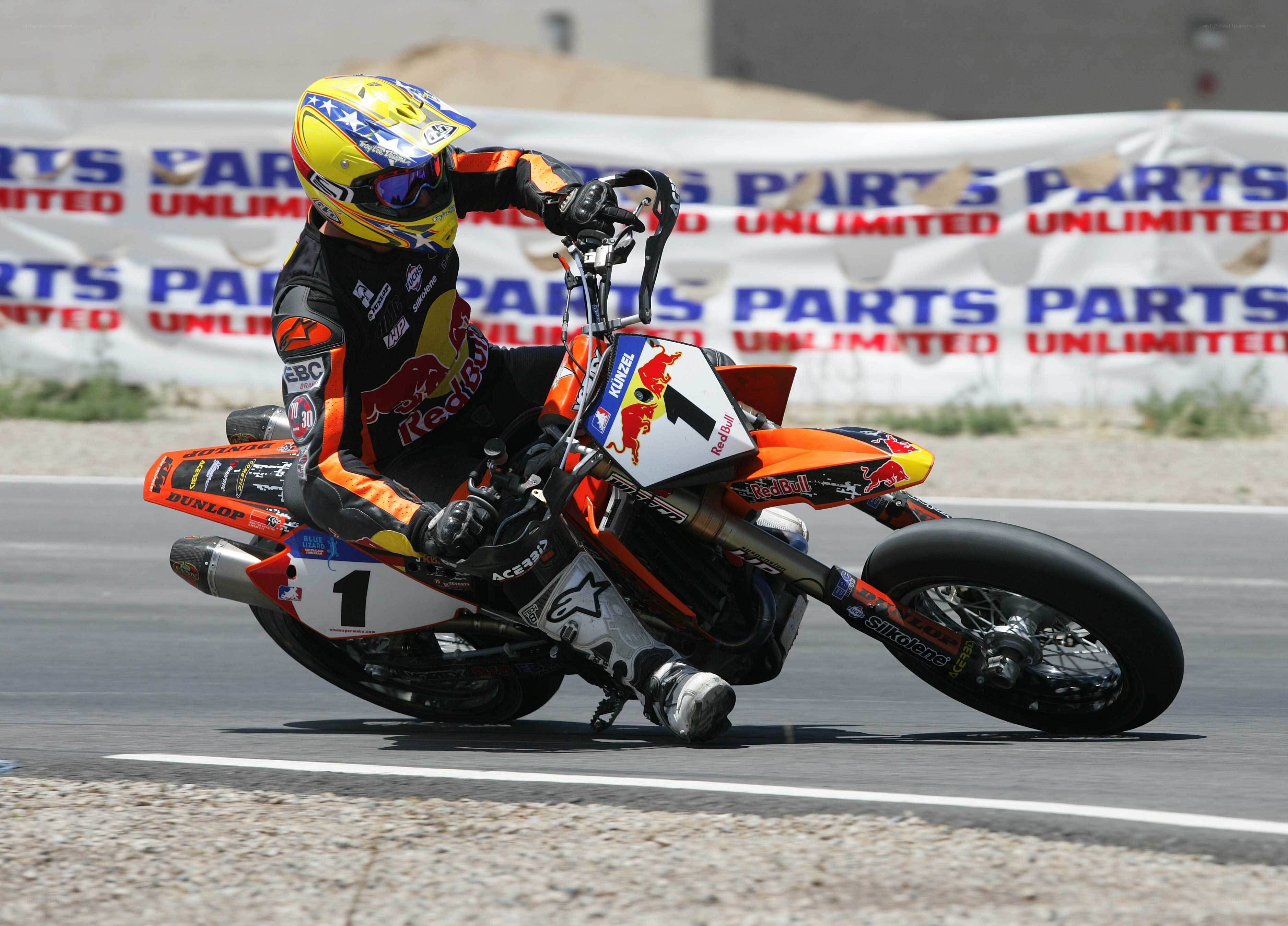 motorcycle racer on track