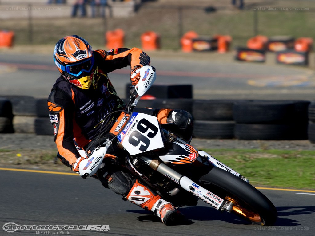 motorcycle racer on track