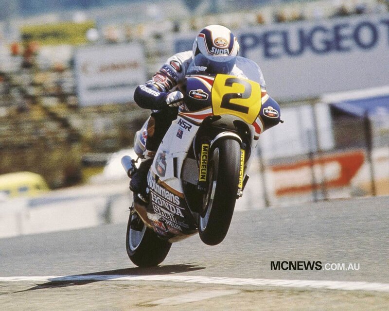 motorcycle racer on track