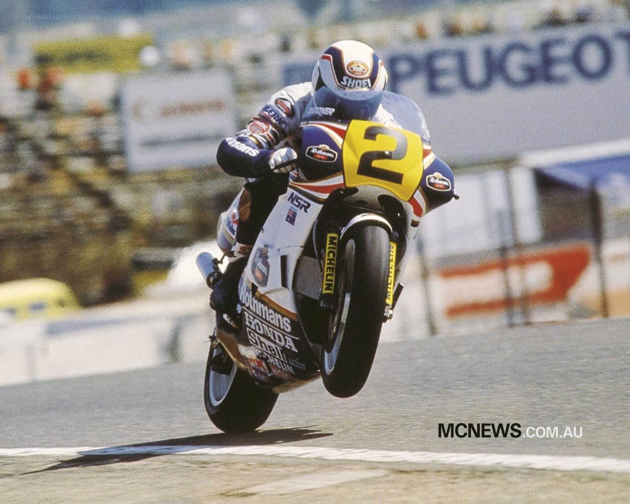 motorcycle racer on track