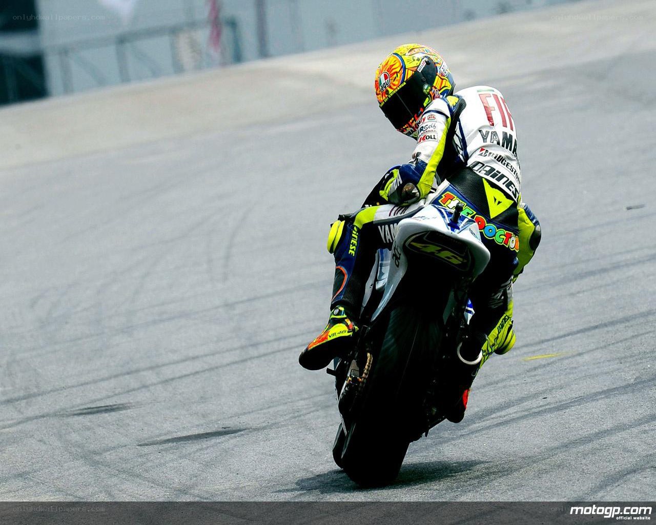 motorcycle racer on track