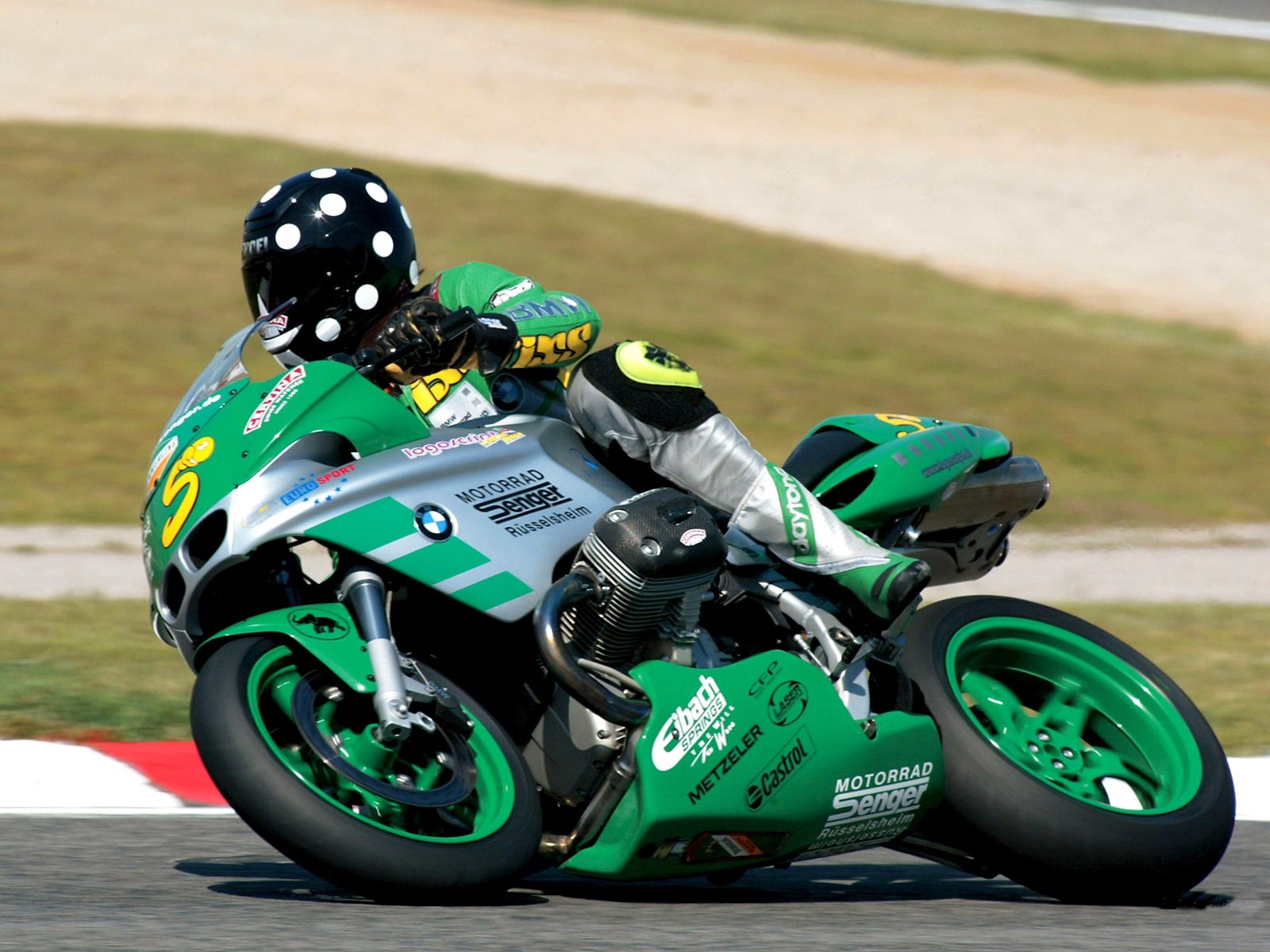 motorcycle racer on track