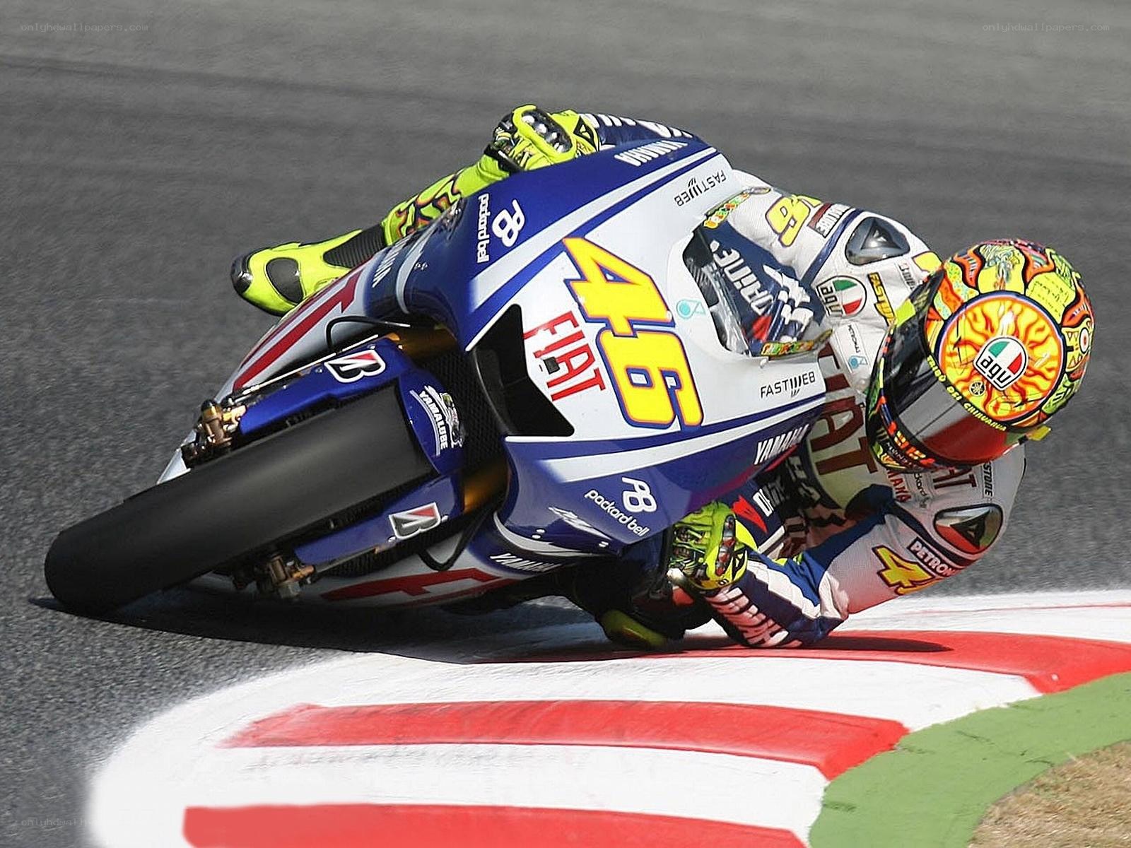 Motorcycle racer on track