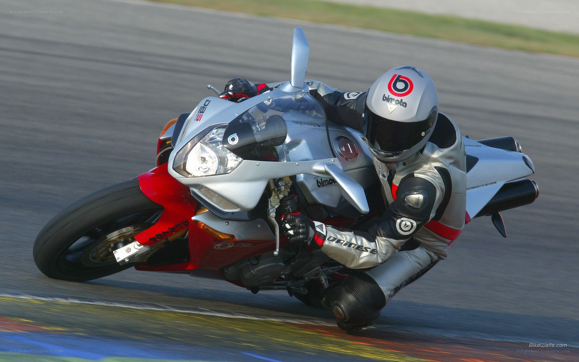 motorcycle racer on track