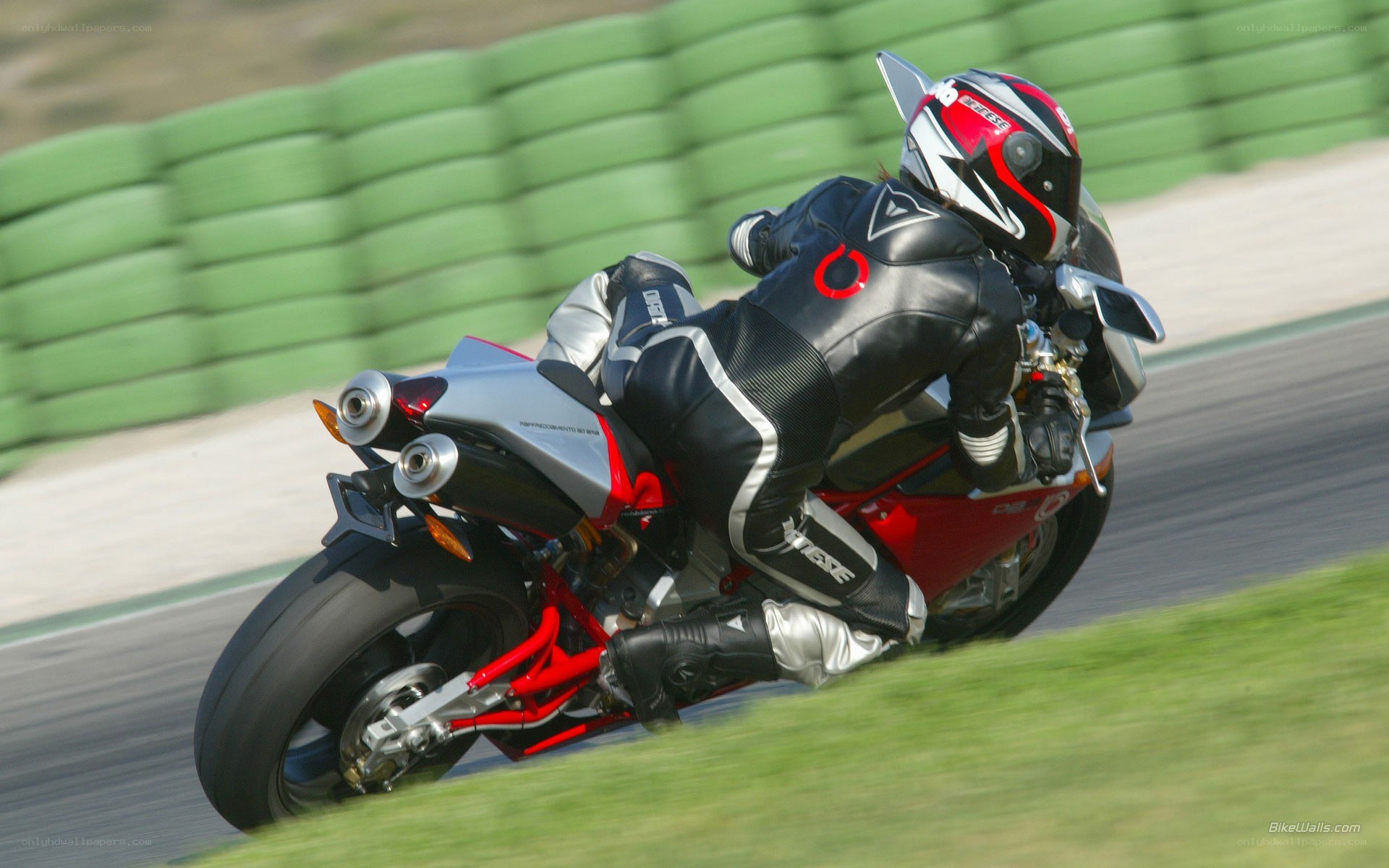 motorcycle racer on track