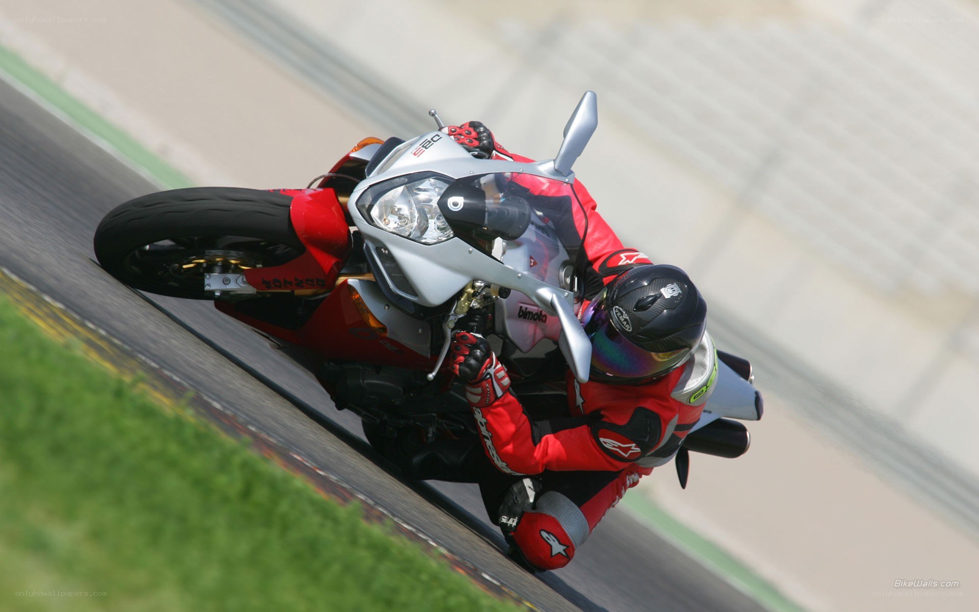 motorcycle racer on track