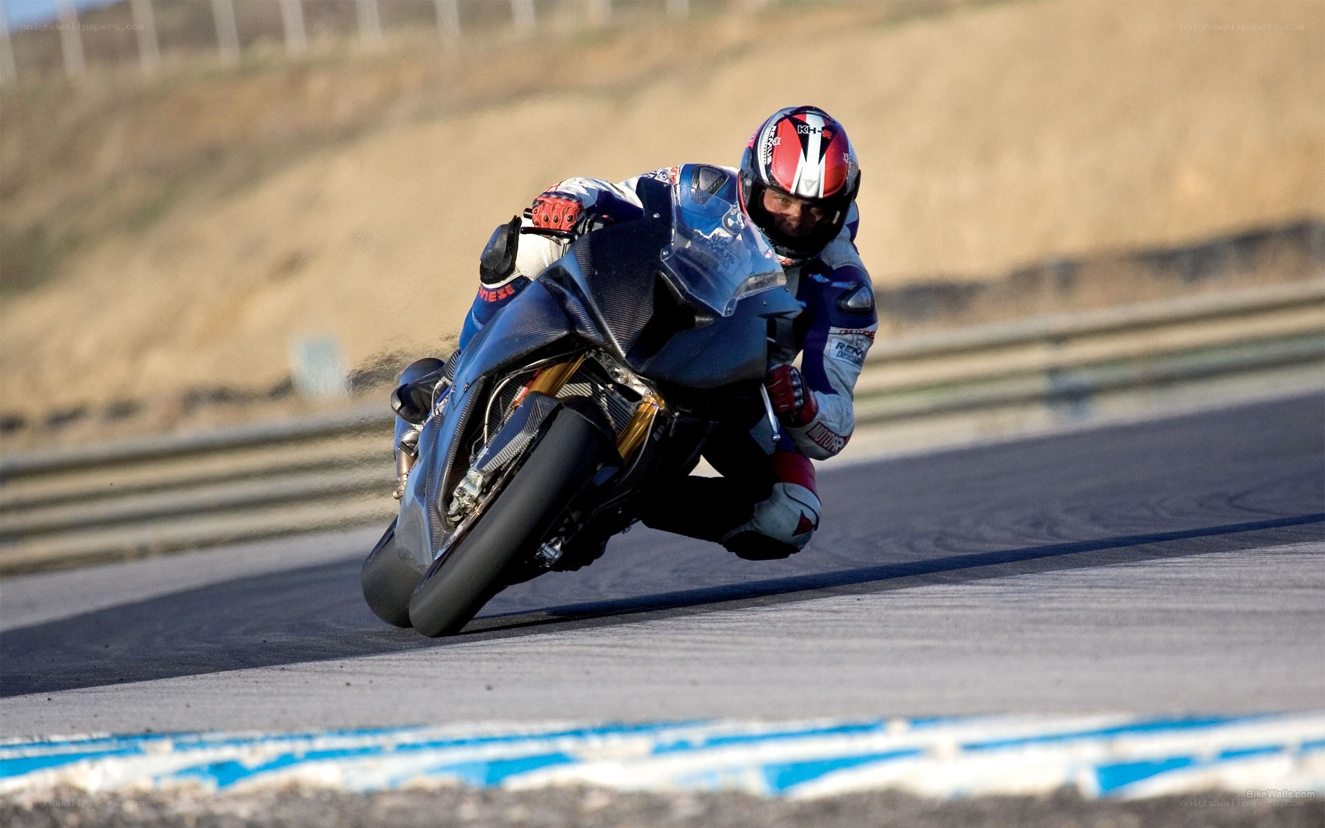 motorcycle racer on track