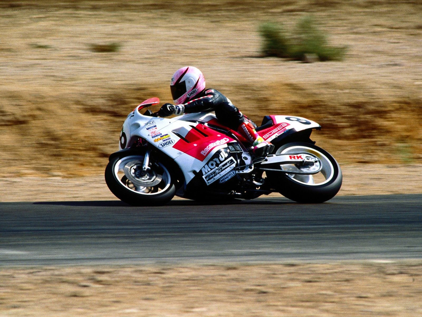 motorcycle racer on track