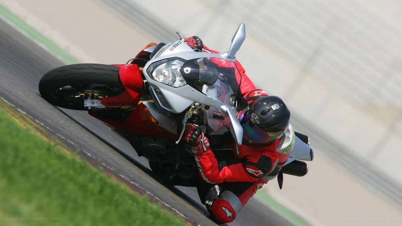 motorcycle racer on track