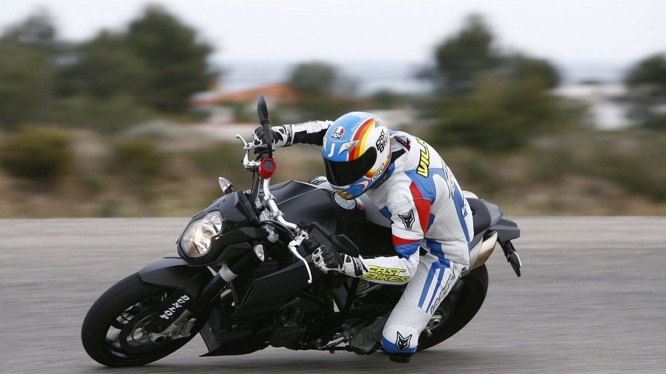 motorcycle racer on track