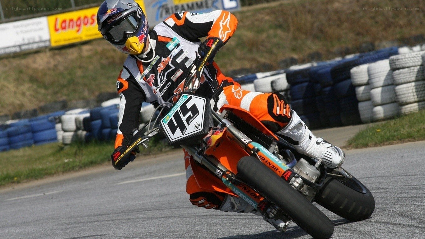 motorcycle racer on track