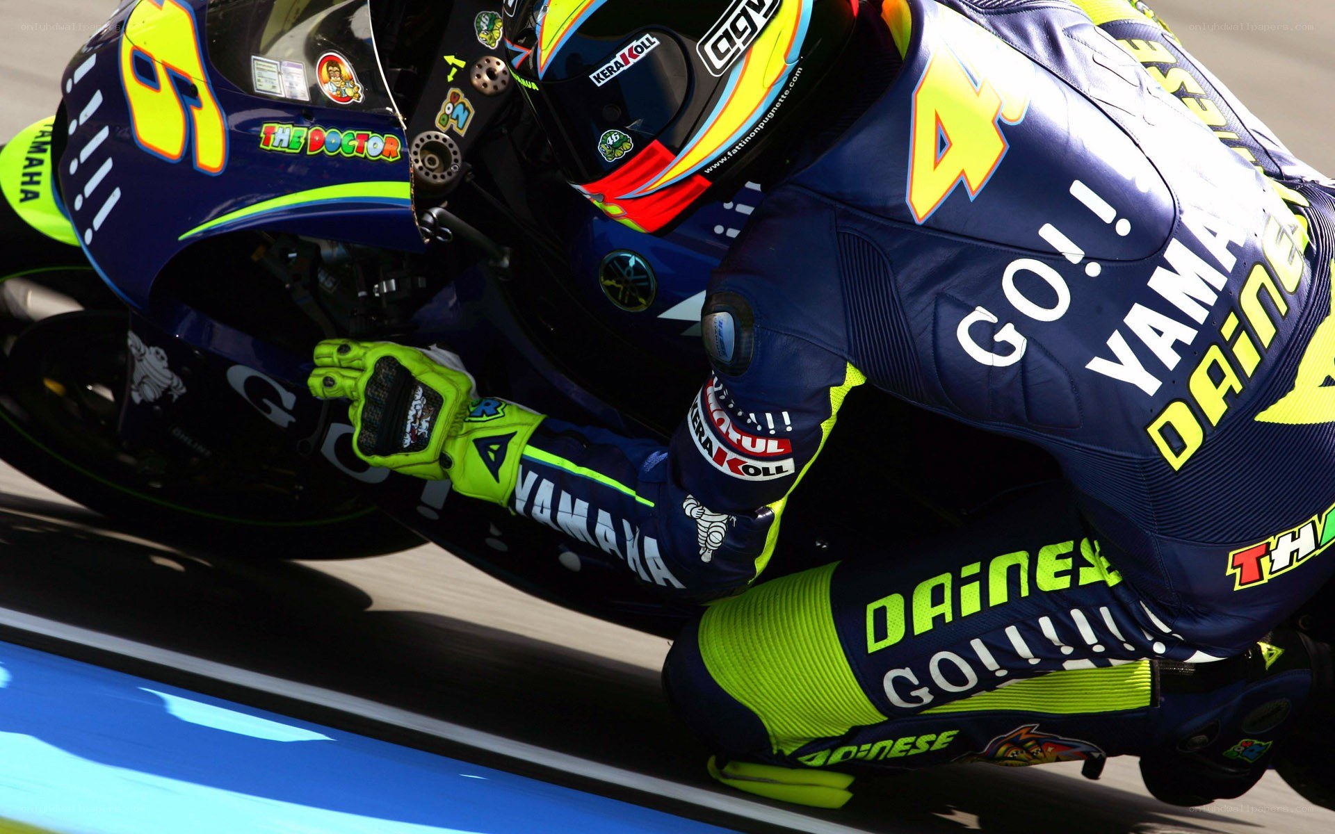 motorcycle racer on track