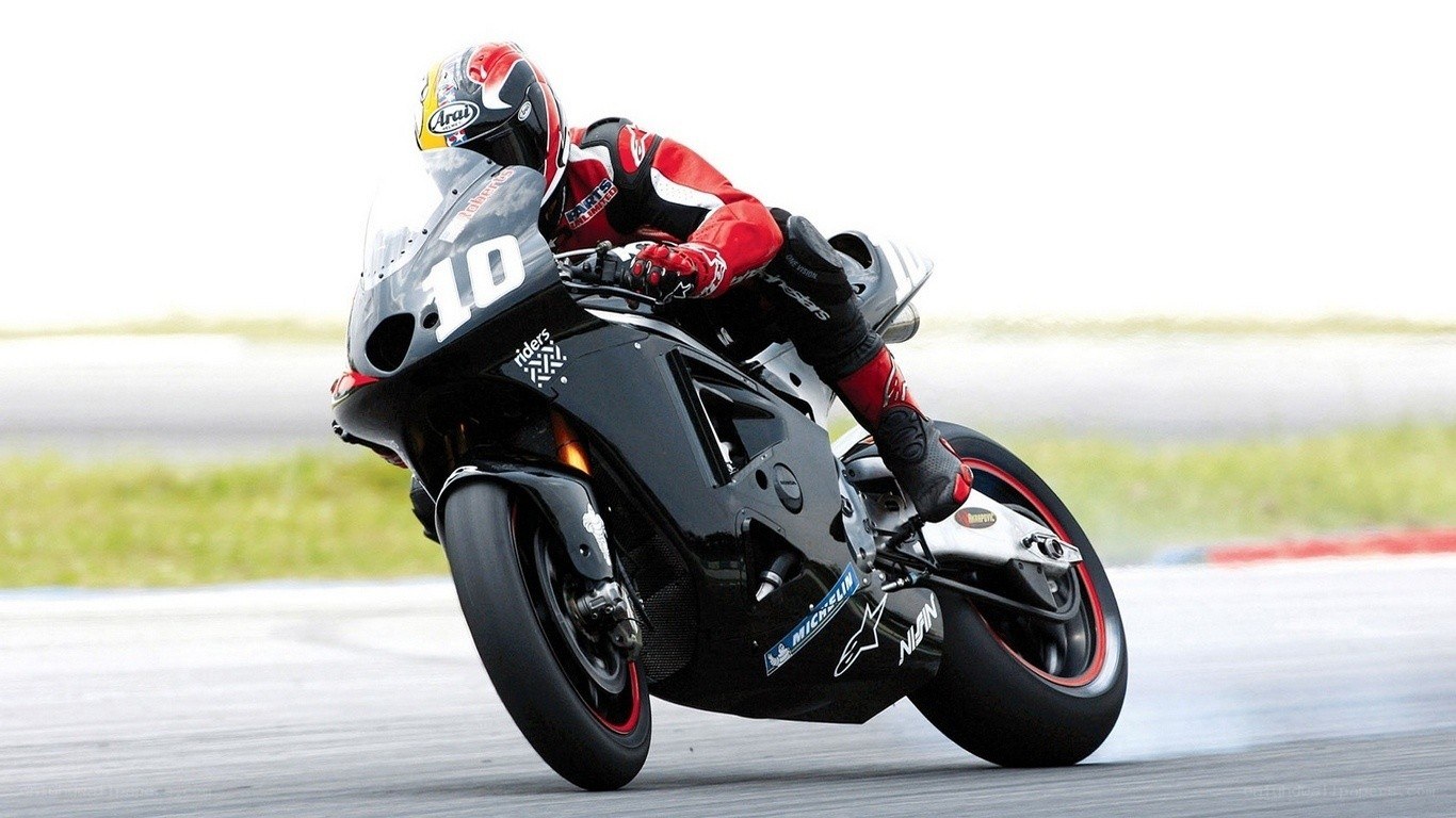 motorcycle racer on track