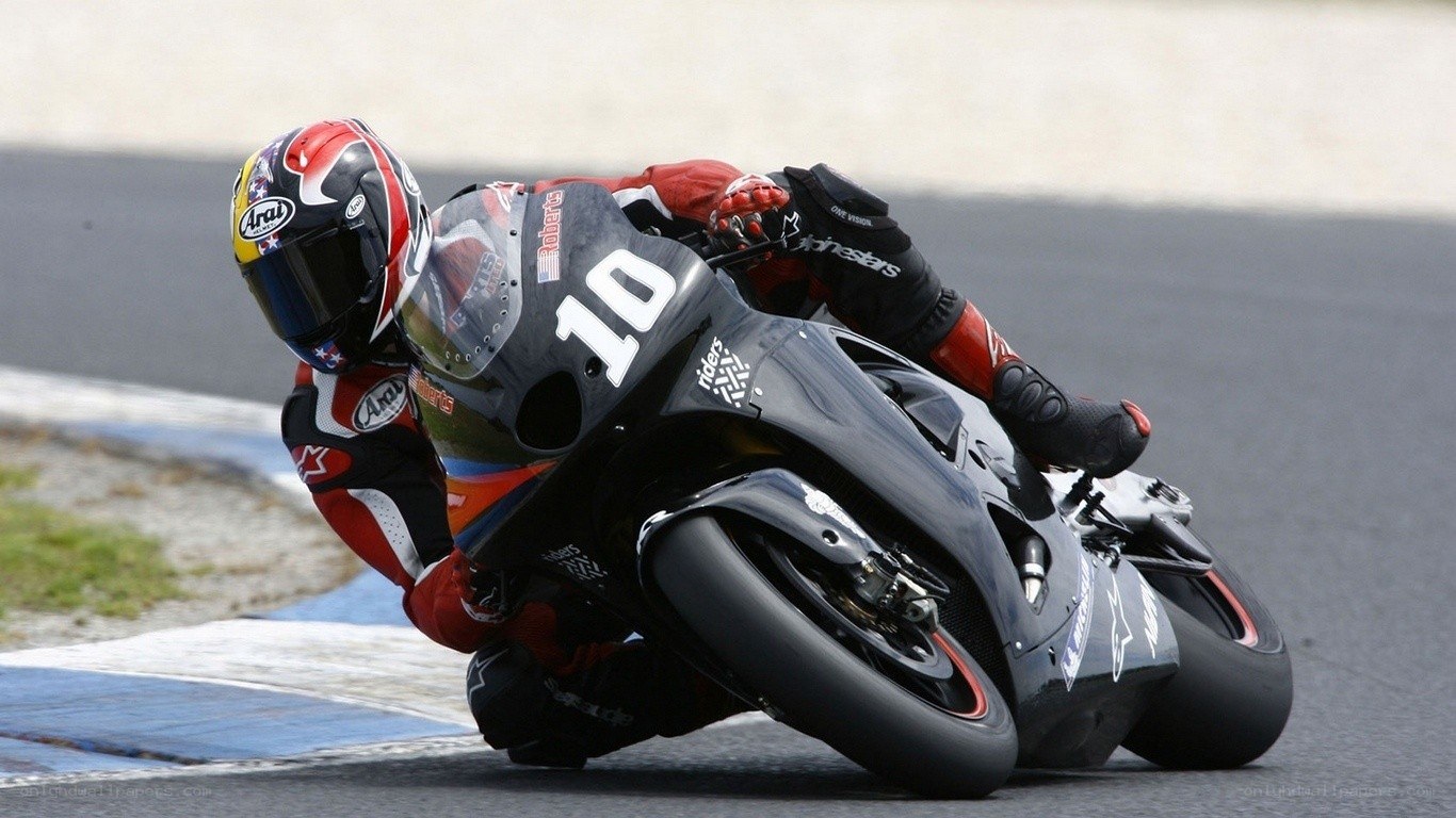 motorcycle racer on track
