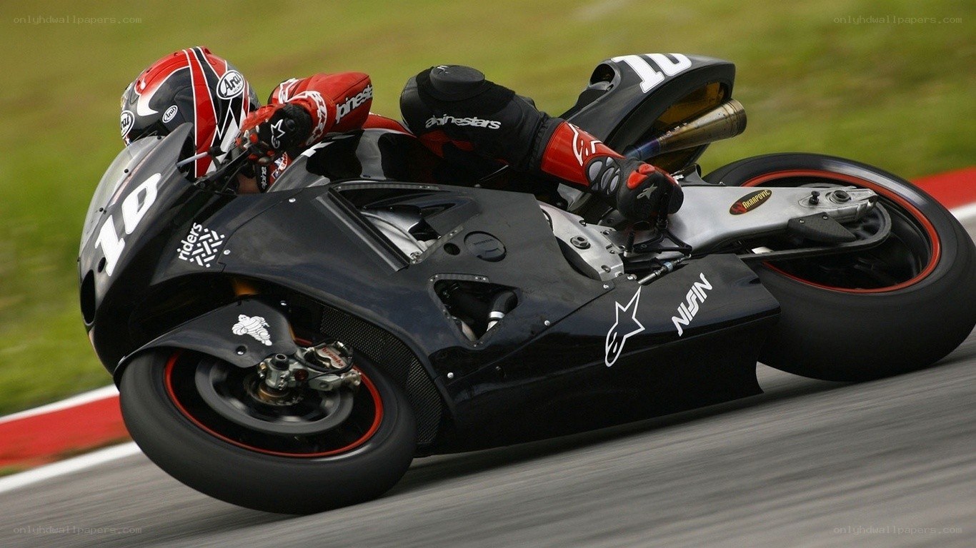 motorcycle racer on track
