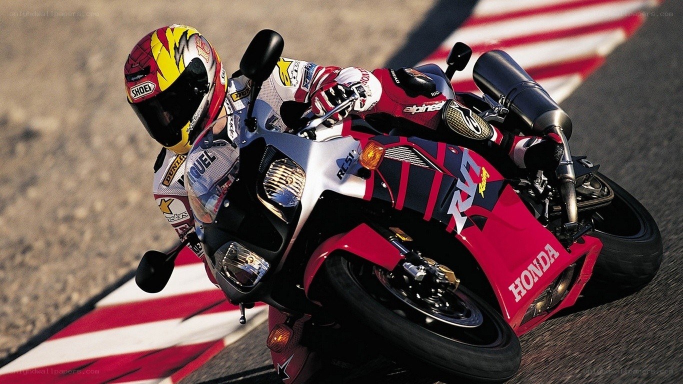motorcycle racer on track