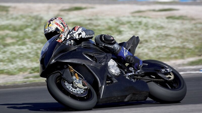 motorcycle racer on track