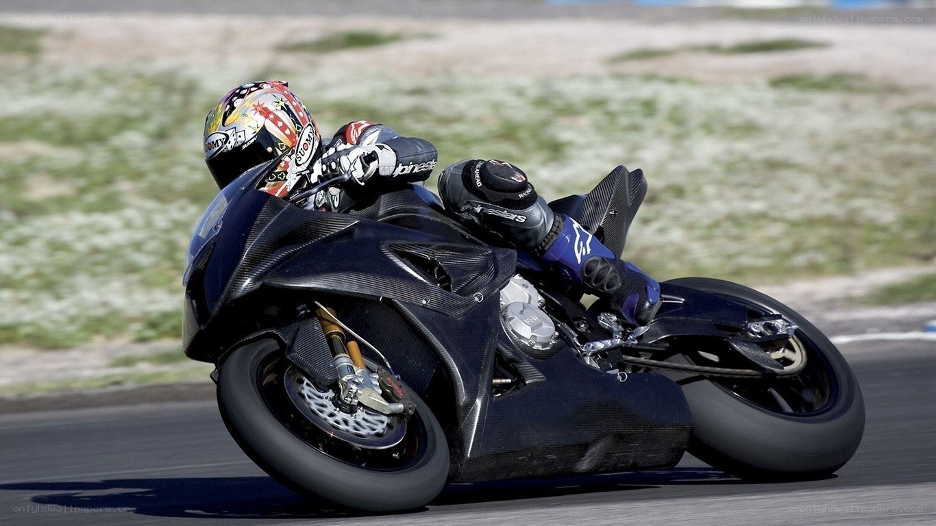 motorcycle racer on track