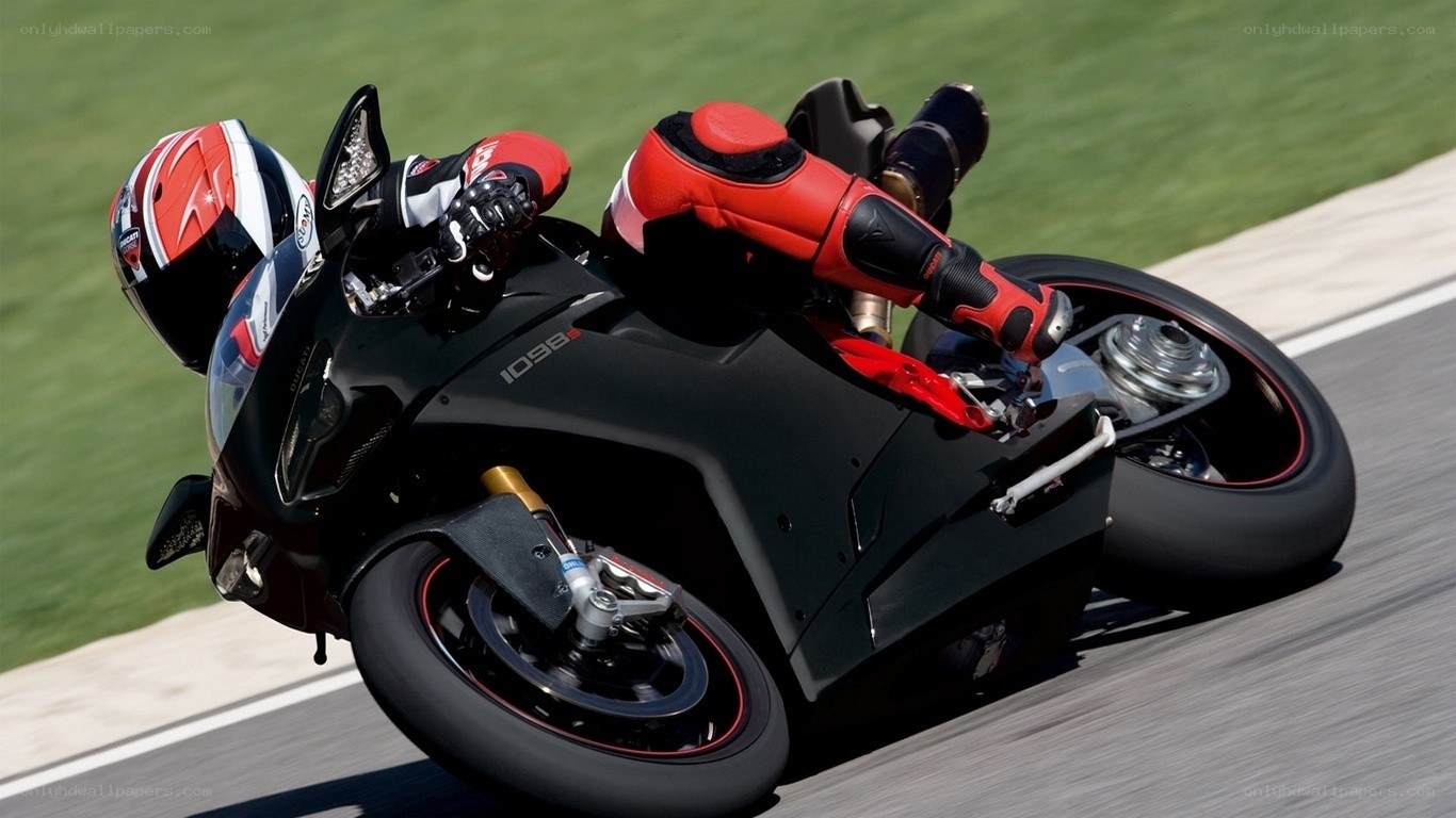 motorcycle racer on track