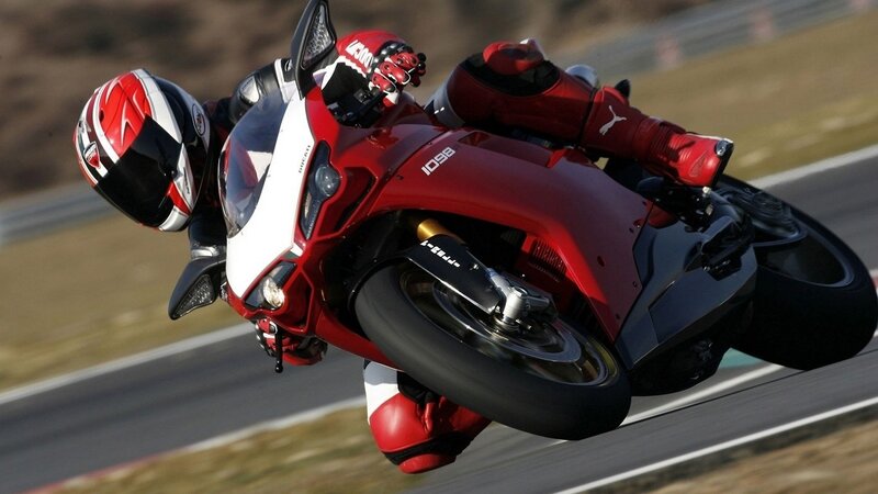 motorcycle racer on track
