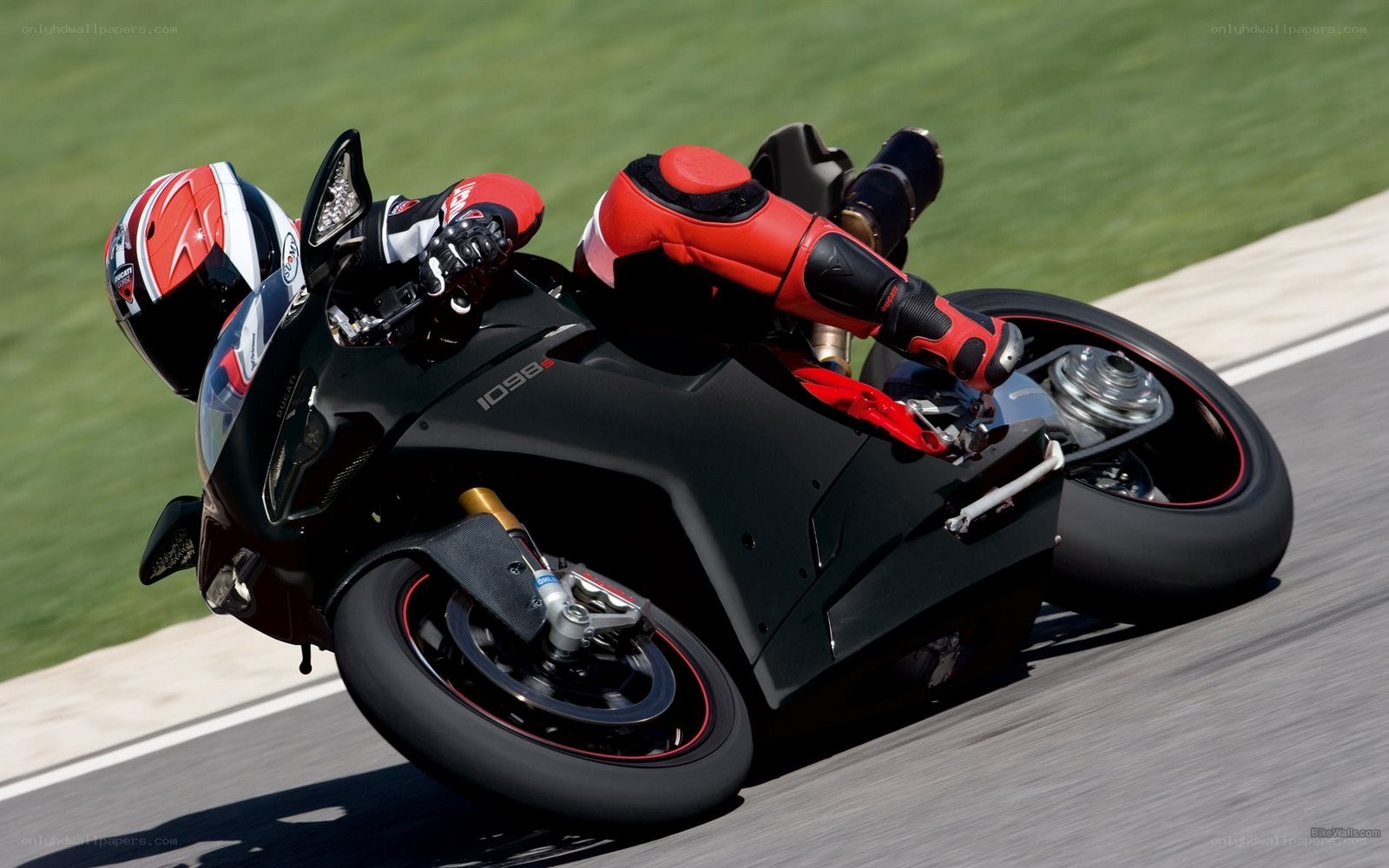 motorcycle racer on track
