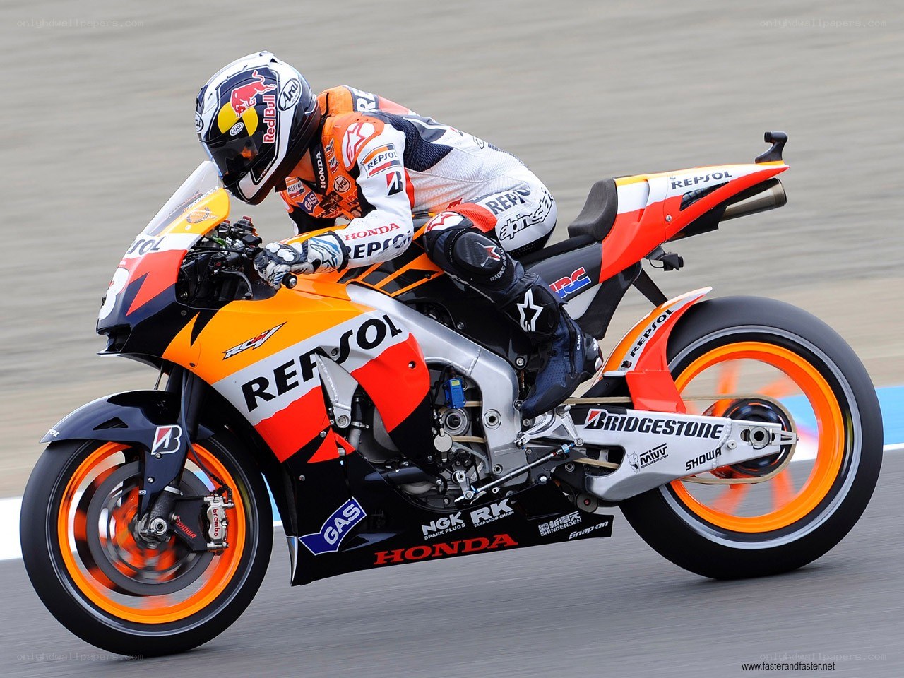 motorcycle racer on track