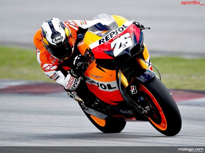 motorcycle racer on track