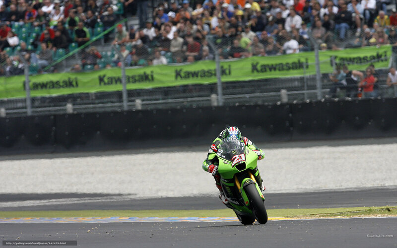 Motorcycle racer on track