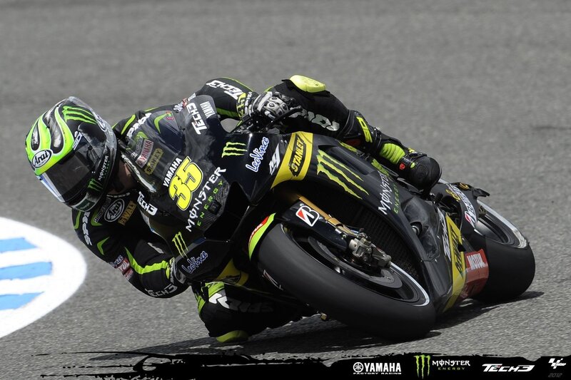 Motorcycle racer on track