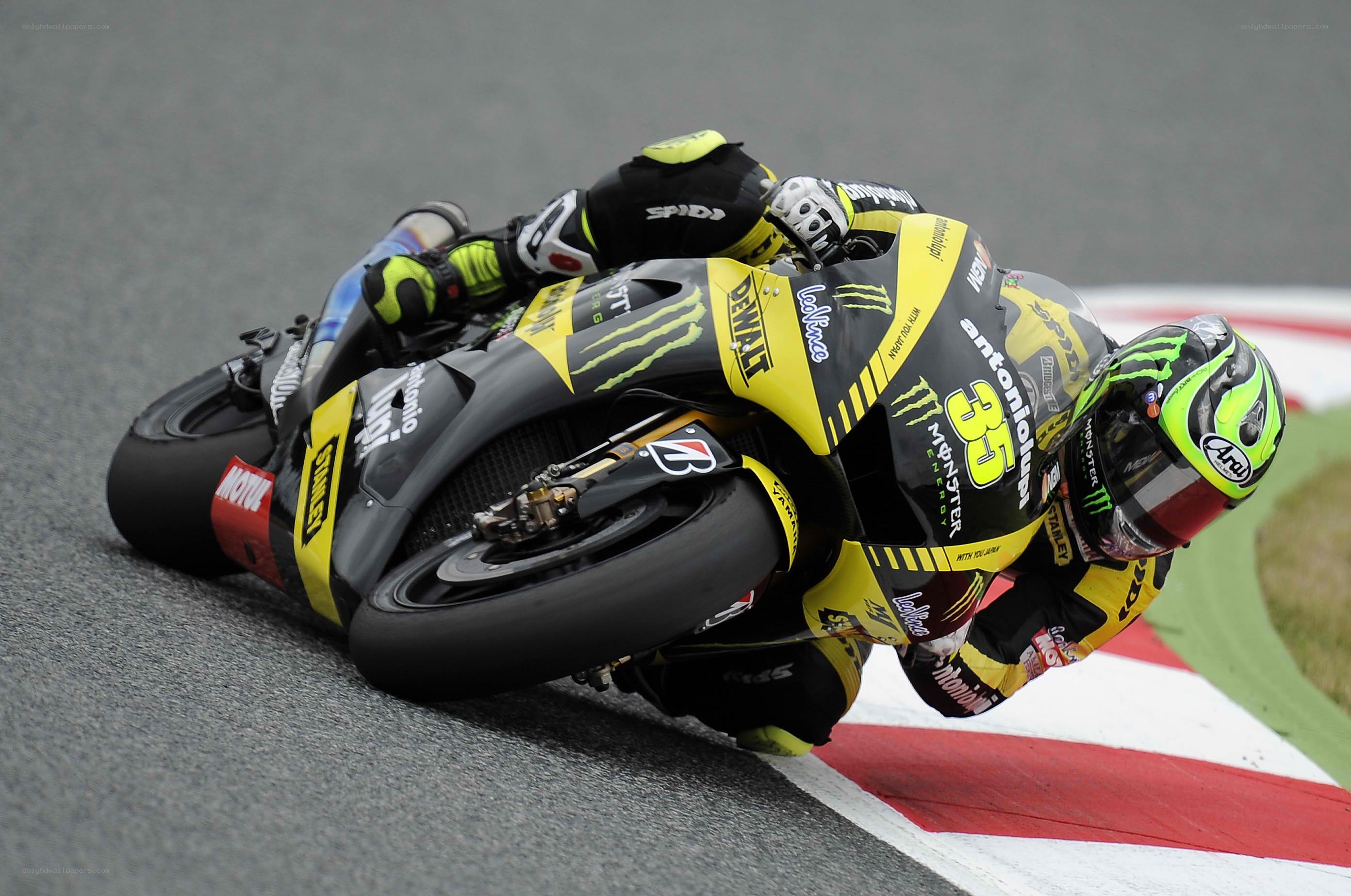 Motorcycle racer on track
