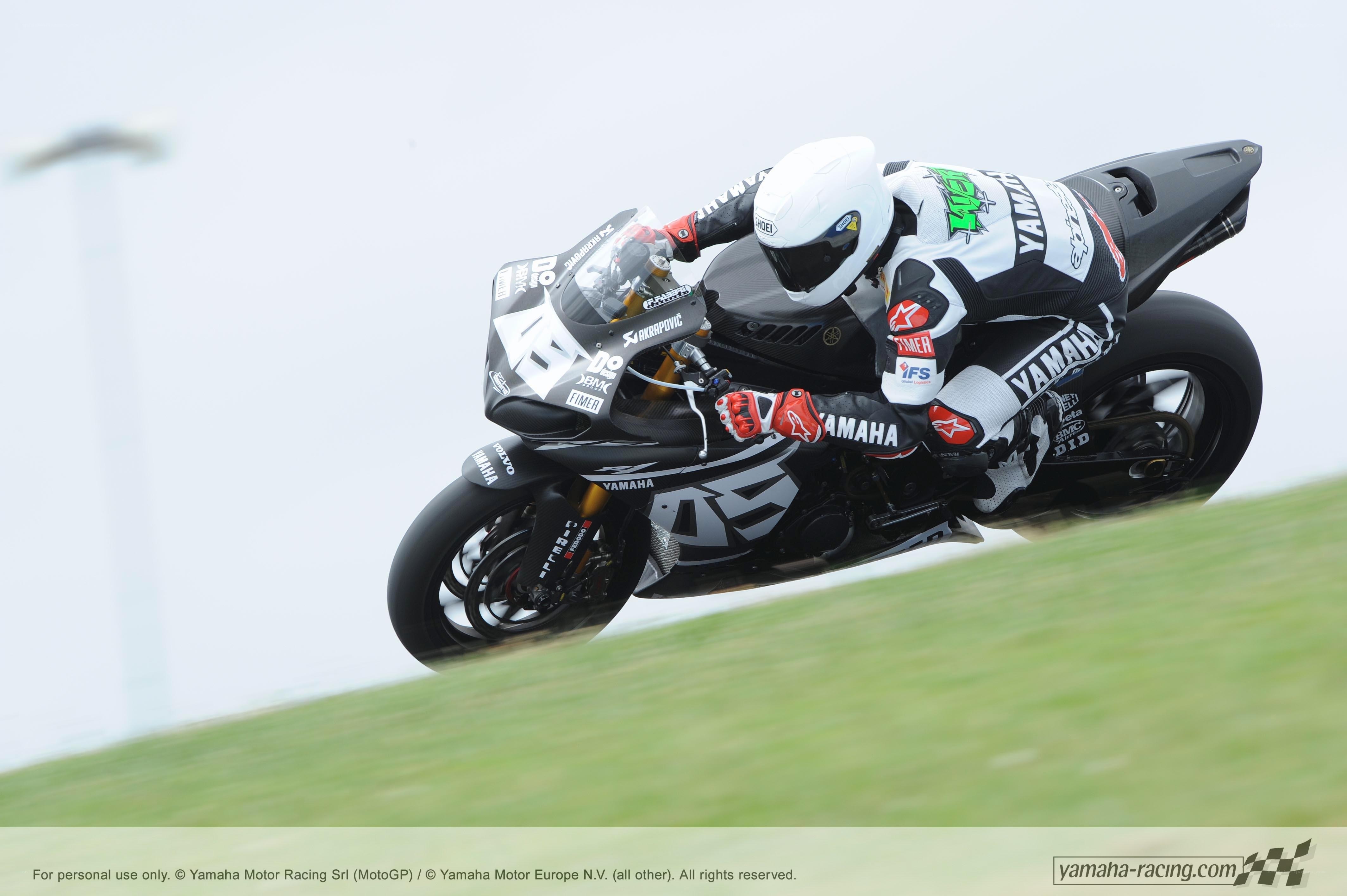 motorcycle racer on track