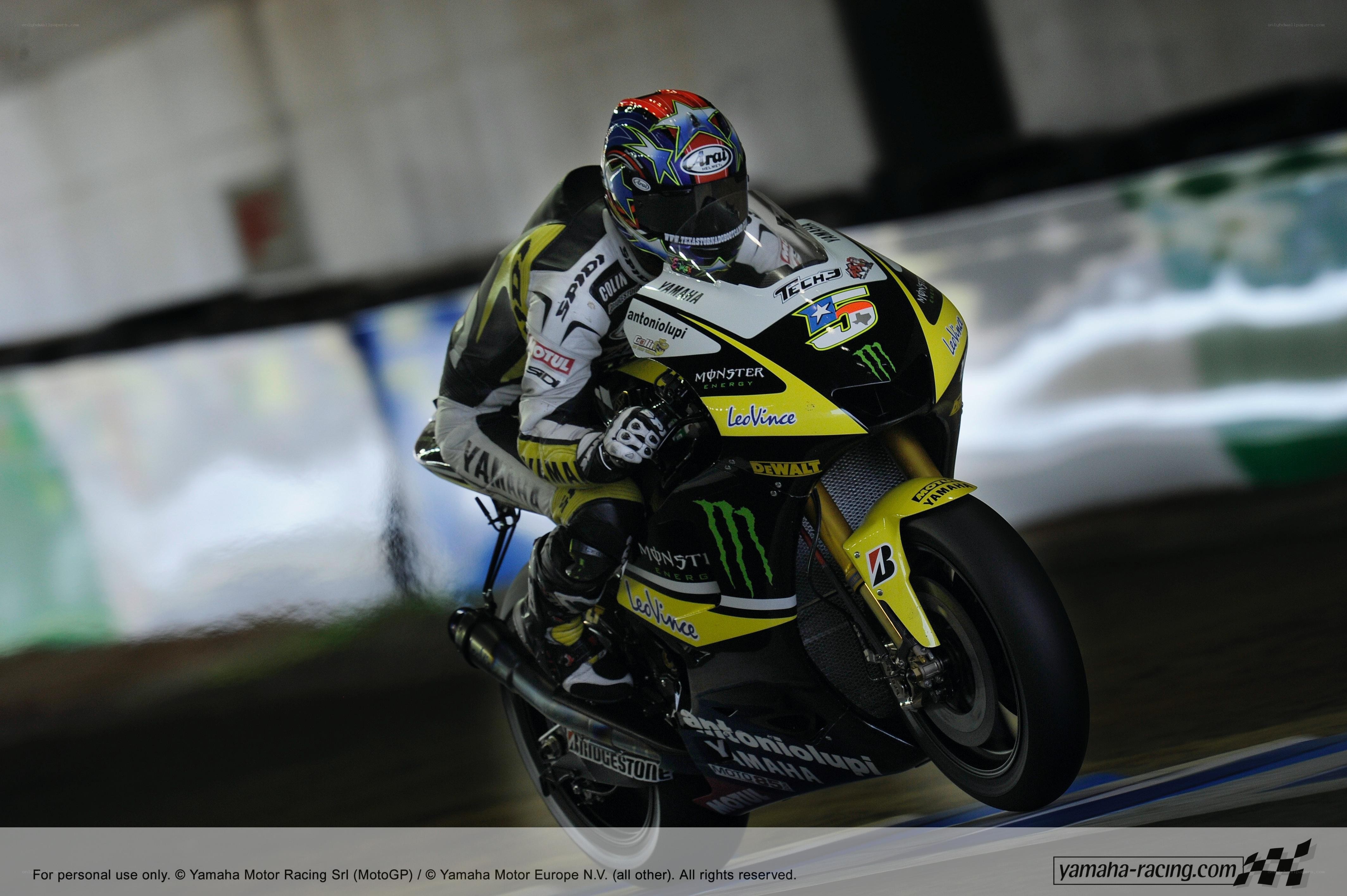 Motorcycle racer on track